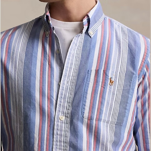 Polo Ralph Lauren Men's Striped Button Down Shirt Classic Fit Size 2XL - Picture 1 of 13